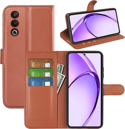 MobyDefend Hoesje - Geschikt voor Oppo A80 5G - Kunstleren Wallet Book Case (Sluiting Voorkant) - Bruin