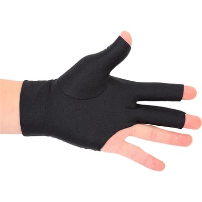 Gants de billard snooker, tireur de queue de billard, main gauche ouverte, gant en élasthanne à trois doigts