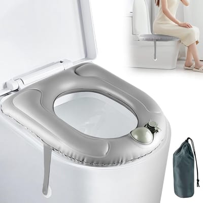 Opblaasbaar Toiletverhoger Kussen met Zuignappen voor Comfort en Veiligheid