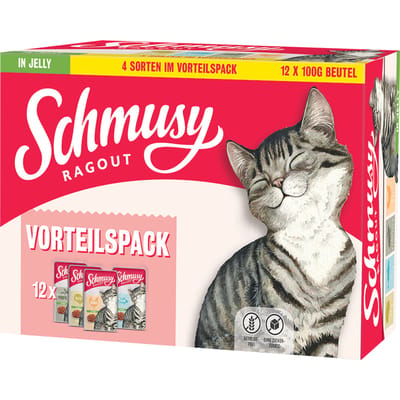 Schmusy Ragout in Jelly Mix Kattenvoer - Voordeelpakket 24 x 100 g