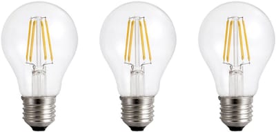Spectrum LED Lamp A60 E27 - 8.5W - 230V - 1200 Lumen - 4000K Neutraal Wit - Ø60mm - Voor Plafondlamp, Tafellamp of Vloerlamp - 3 stuks