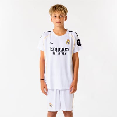 Real Madrid Thuis Shirt Kinderen 2025/2026 - Maat 116 t/m 164 - Voetbalkleding - Voetbalshirt - Jongens & Meisjes - Real Madrid Fanshop - 100% Polyester