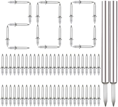 Dailygoods- Spijkers 200 Stuks - Naadloze Spijkers - Dubbelkoppige Schroef - Mouwgereedschap - Koolstofstaal - 2,7 cm lengte - Nagels