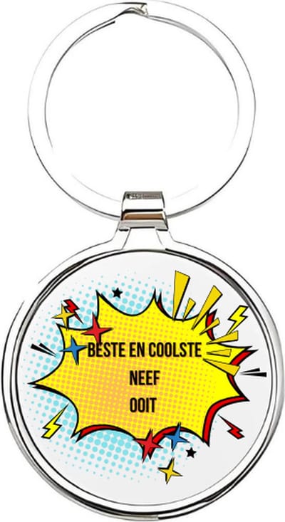 Akyol - De beste en coolste neef ooit Sleutelhanger - neef - De leukste neef - Neef sleutelhanger - sleutelhanger - Sleutelhanger voor neven - Familie sleutelhanger - verjaardagscadeautje - cadeau voor de liefste neef - nephew - 4 x 7,5 CM