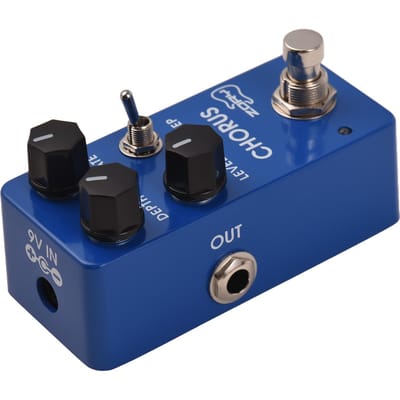 ZORY Gitaar Analoog Chorus Effectpedaal DEPTH/RATE/LEVEL/DEEP Veelzijdige Bediening DC 9V 6,35mm blauw