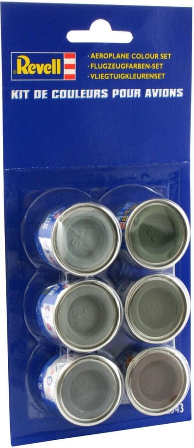 Revell Hobbyverf Enamel verf - 32343 Aircraft Colours - Enamel Set Verf potje, Verf set - 6x 14 ml