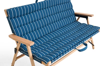 HAY Buitenmarkt bank zitkussen - HAYMarketBluebeigestripe