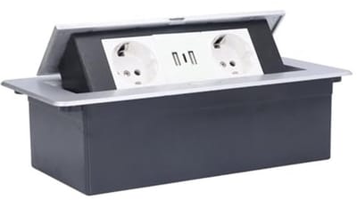Multifunctioneel Stopcontact op de Vloer, 1 Type‑C-interface en 2 USB-interfaces Pop-up, Ingebouwd Gemonteerd Stopcontact EU-norm voor Kantoorschool