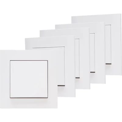 Kopp Wisselschakelaars Athenis Serie 5 Stuks Mat-wit