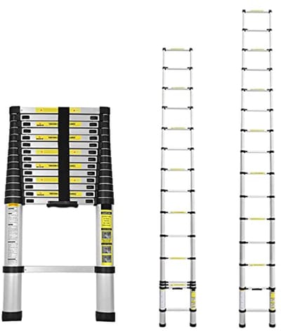 Telescopische ladder 4,4 m aluminium met draaggreep en 15 sporten