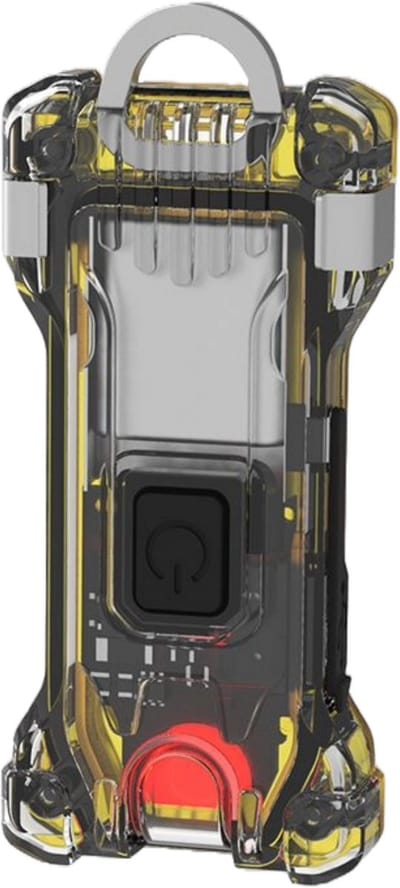 Sleutelhanger Zaklamp - Armytek Zippy WR - Oplaadbaar - 120 Lumen - wit & rood LED - Waterbestendig - Geel