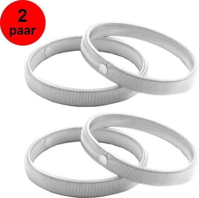 Sorprese Mouwophouder 2 Sets - Sleeve Holder - Mouwophouders Dames Heren - 4 Stuks - 4x Zilver - 20cm - Metaal