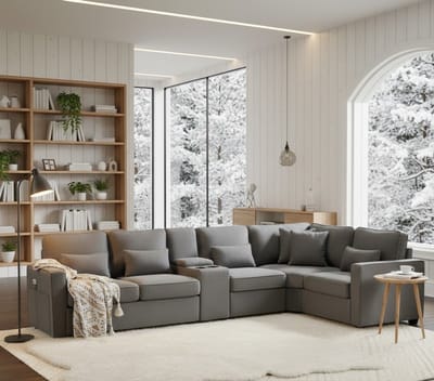 Luxe U-vormige Hoekbank met Slaapfunctie en Opbergruimte – House&Garden – Moderne Corduroy Stoffen Sofa – Slaapbank 4-Zits – Afneembare Kussens – Groen, Blauw, Bruin, Zwart, Beige, Donkergrijs, Lichtgrijs