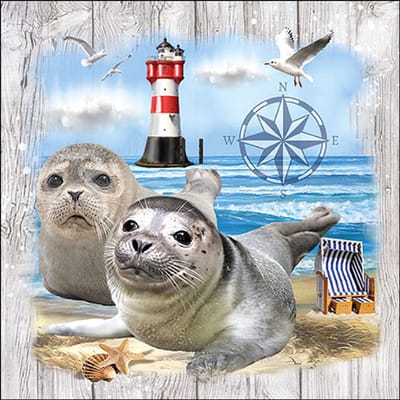 Ambiente - Lunch servetten - Seal Couple