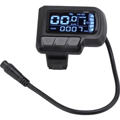 Elektrische LCD Display Meter EN06 LCD Display Scherm Bedieningspaneel met USB 6 Pin Waterdichte Kabel voor Elektrische Fiets black
