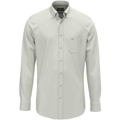 Fynch-Hatton Overhemd Solid Color Premium Washed Oxford Button-Down Avocado / male