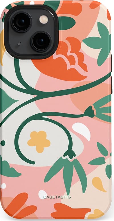 Casetastic Hoesje Geschikt voor Apple iPhone 13 Mini Magsafe - Stijlvolle Beschermende Duo-layer Case - Bloesem Pastels