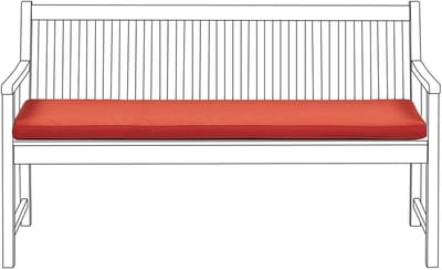 VIVARA - Zitkussen - Rood - 152 x 54 cm - Polyester