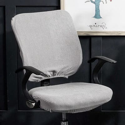 Verwijderbare en Wasbare Stoelhoes voor Computerstoelen - Universele Bescherming, Antislip en Rekbare Elastische Hoes - Lichtgrijs voor Eetkamer, Feesten en Bruiloften