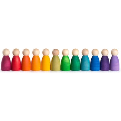 Grapat regenboog nins poppetjes 12 stks 18 mnd+
