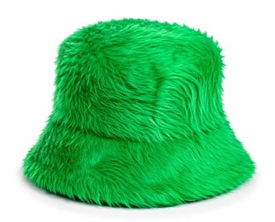 Bucket Hat Pluche Bont - Groen - Vissershoedje - Volwassenen - One Size - Unisex