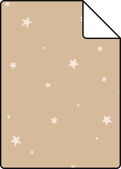 Proefstaal ESTAhome behang sterretjes beige - 26.5 x 21 cm - 139687-S