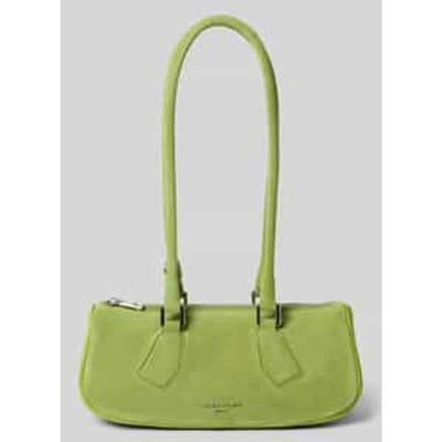 Handtas in velours met labeldetail model 'CECILE'