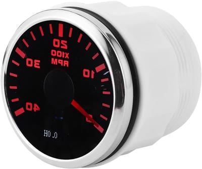 Digitale Toerenteller - Uurweergavemeter LCD - Motortoeren Meten - IP67 Waterdicht - 52 Mm - Zwart