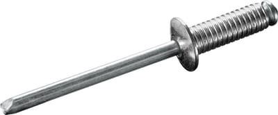 GOEBEL® - 1000 x Geribbelde blindklinknagels (Ø x L) 3,2 x 10 mm - Alu Aluminium AlMG 2,5 / Staal verzinkt - Vlakke kop - RILLI - 7070232100 - Popnagel