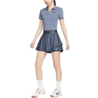 Nike Dri-Fit Court Slam Mode Confortable Doux Taille Haute Séchage Rapide Bas de Tennis Bas pour Femmes HJ8985-437 L gray