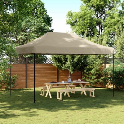 vidaXL - Partytent - inklapbaar - pop-up - 440x292x315 - cm - taupe