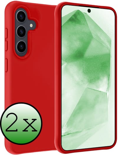 Hoesje 2 Stuks - Geschikt voor Samsung Galaxy A56 - Sterk & Shockproof - Case Siliconen - Back Cover - Telefoon Hoes - Rood