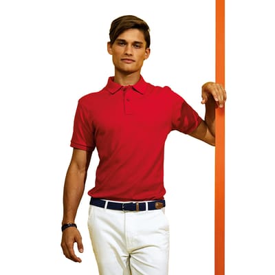 Asquith & Fox Heren Super Smooth Knit Polo Shirt (Kersenrood)
