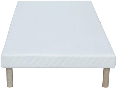 Vente-unique [NEW VERSION]Decoratieve gewatteerde bedbodem 90 x 190 cm 9 latten - Wit - ASTHENIS van YSMÉE