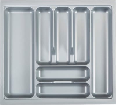 White-Label® Bestekbak 47 Diep - Lade Organizer - Besteklade - Zilver