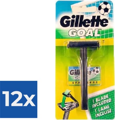 Gillette Goal Stainless Razor (with blades) - Voordeelverpakking 12 stuks