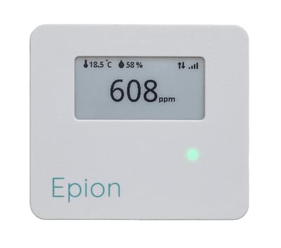 Epion Air CO2-meter - Luchtkwaliteitsmeter - Nauwkeurige CO2-meter - WiFi-verbinding met handige app - In Nederland geproduceerd