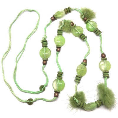 Behave - Lange kralen ketting - Groen - 120 cm