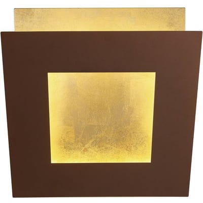 Mantra Iluminación LED wandlamp Dalia, corten/goud, 22 x 22 cm, aluminium