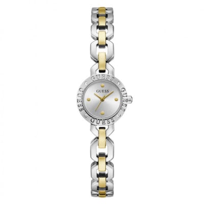 Guess Siren Analoog Quartzhorloge Zilverkleurig En Goudkleurig Kast Gemaakt Van 100% Roestvrij Staal En Een Band Van 100% Roestvrij Staal 23 GW1019L1, GW1019L2, GW1019L3, GW1019L4, GW1019L7