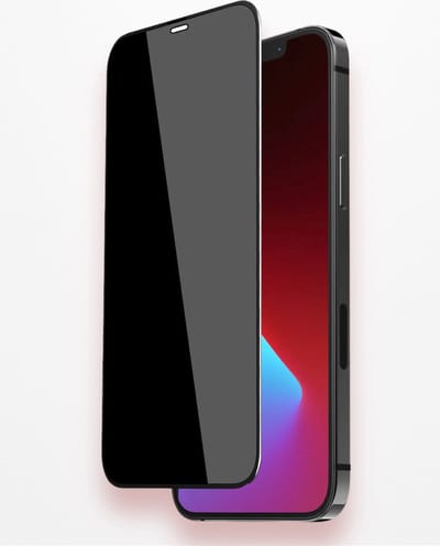 AziLine Privacy Glas Geschikt voor iPhone 12|12 Pro - AziLine Ultieme Privacy Schermbescherming - Privacy Premium Glas - Edge to Edge - Hoge Kwaliteit