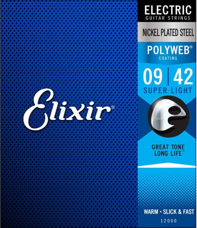 Elixir 12000 Polyweb Snaren voor Elektrische Gitaar (9-42)