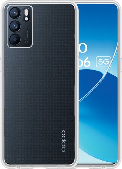 Hoesje - Geschikt voor OPPO Reno 6 - Sterk & Shockproof - Siliconen Case - Hoes Cover - Telefoonhoes - Transparant