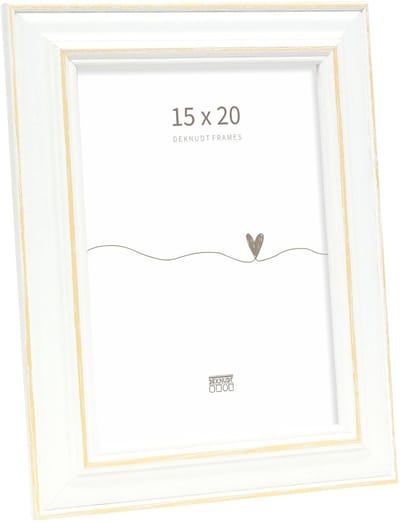 Deknudt Frames fotolijst S221H1 - wit met naturel accent - 15x20 cm
