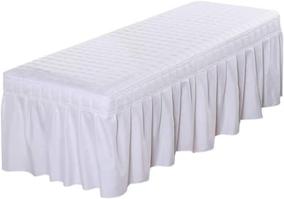 Dikke Gequilte Bedhoezen met Vierkante Gezichtsopening Hypoallergeen voor Schoonheid en Massagebehandelingen 190x70cm - Wit