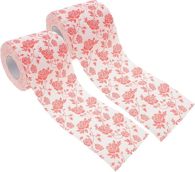 Toiletpapier met Bloemendruk - Decoratief Keukenrollen - Badkamer Decoratie - Zacht en Stevig - 2 Rollen - Multicolor