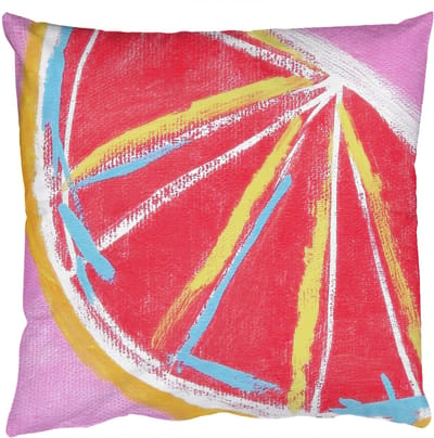 Sierkussens - Kussentjes Woonkamer - 50x50 cm - Grapefruit - Geschilderd - Roze - Strepen