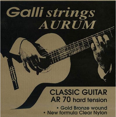 Galli AR-70 snarenset voor klassieke gitaar, gold bronze winding, high tension