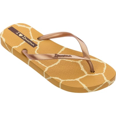 Ipanema I Love Safari Slippers Dames - Caramel/Gold - Maat 39