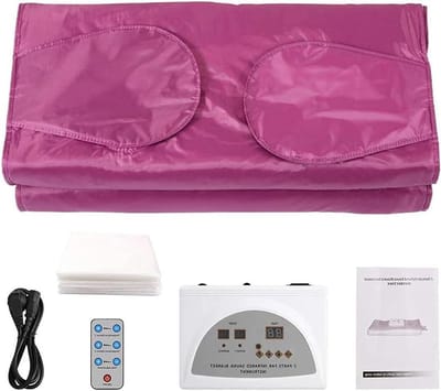 Infrarood Saunadeken - Verwarmingsdeken - Ontspanning Lichaam - Dubbele Verwarmingzones - 180 x 80 cm - Grijs